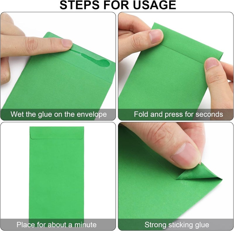 Keketer 100 Pack Colorful Cash Envelopes 6.7x3.5 Fit for 100 Envelope Money Saving Challenge, 120 GSM Thick Money Envelopes for Cash, Budgeting, Check, Coin, Tickets, Jewelry, small items & collectables - Image 4